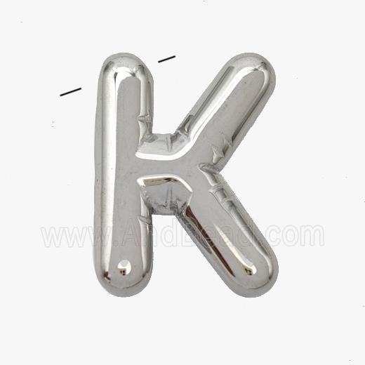 Raw Stainless Steel Letter-K Pendant