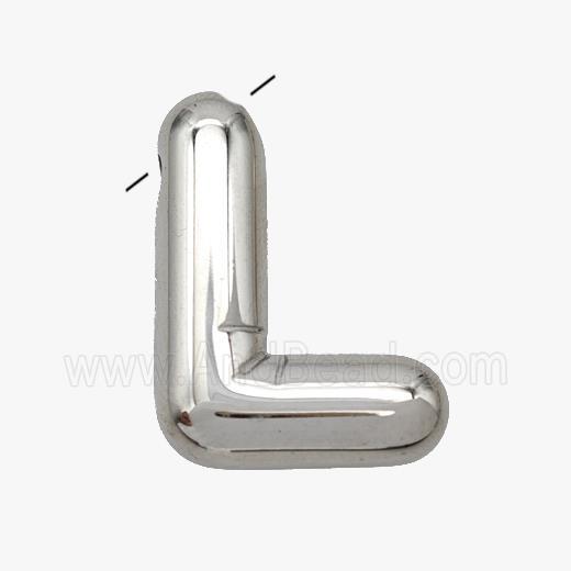 Raw Stainless Steel Letter-L Pendant