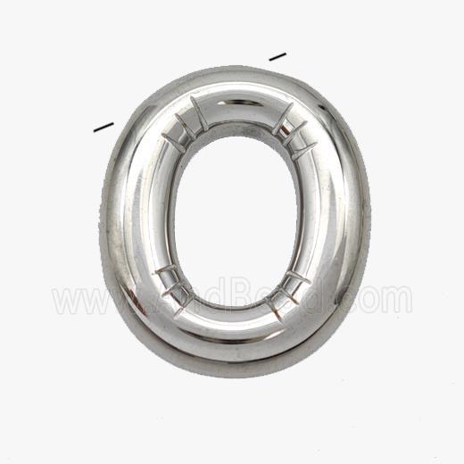 Raw Stainless Steel Letter-O Pendant