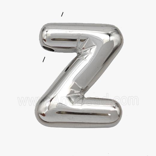 Raw Stainless Steel Letter-Z Pendant