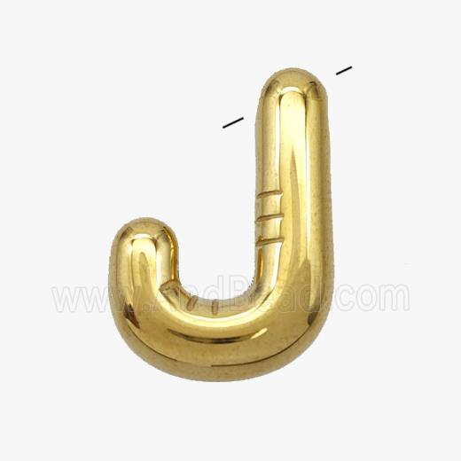 Stainless Steel Letter-J Pendant Gold Plated