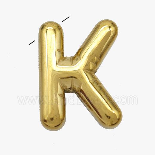 Stainless Steel Letter-K Pendant Gold Plated
