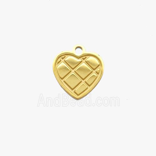 Stainless Steel Heart Pendant Gold Plated