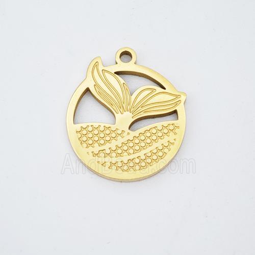 Stainless Steel Mermaid Pendant Gold Plated