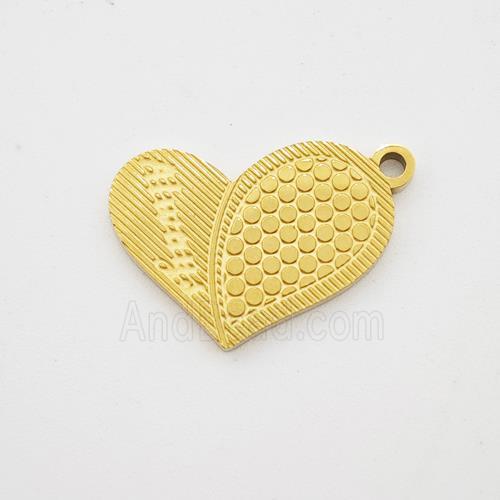 Stainless Steel Heart Penant Alway Love Gold Plated