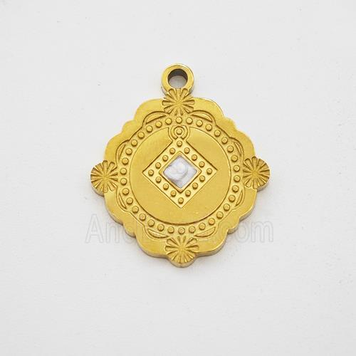 Stainless Steel Pendant Painted Gold Plated