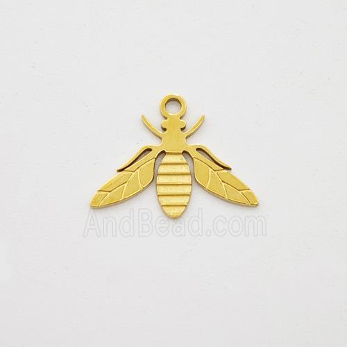 Stainless Steel Honeybee Pendant Gold Plated