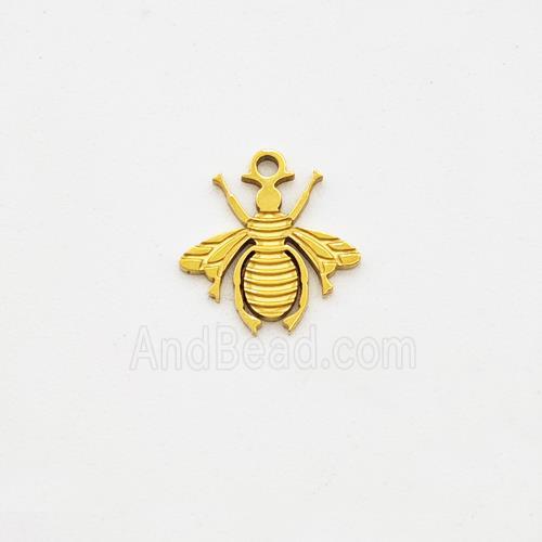 Stainless Steel Honeybee Pendant Gold Plated