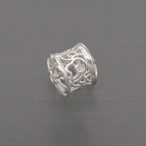 Sterling Silver Beads Tube Hollow