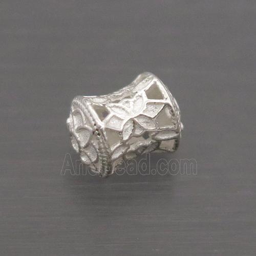 Sterling Silver Beads Tube Hollow