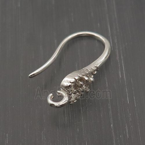Sterling Silver Hook Earring Pave Zircon