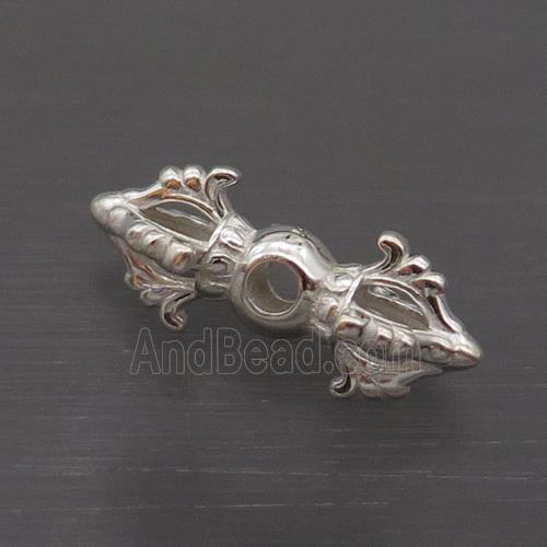 Sterling Silver Beads Tibetan Dorje Vajra Pestle
