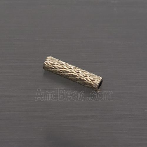 Sterling Silver Column Beads Gold Plated