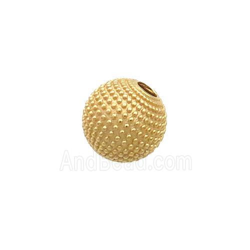 Sterling Silver Beads Round Gold Plated
