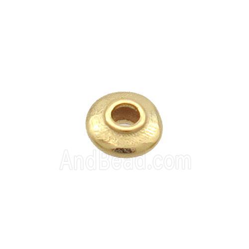 Sterling Silver Beads Rondelle Spacer Gold Plated