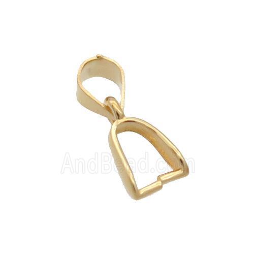 Sterling Silver Pinch Bail Clasp Gold Plated