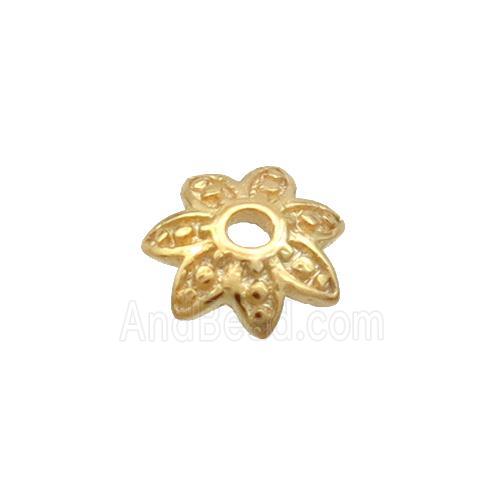 Sterling Silver BeadCaps Gold Plated