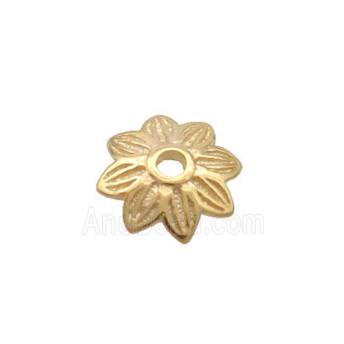 Sterling Silver BeadCaps Gold Plated