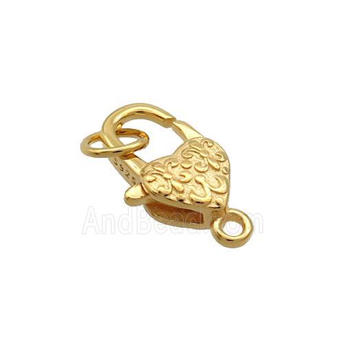 Sterling Silver Lobster Clasp Gold Plated