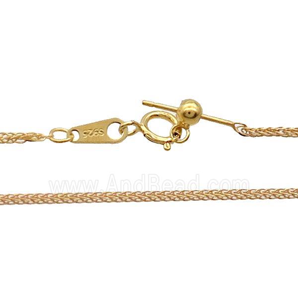 Sterling Silver Necklace Chain Gold Plated