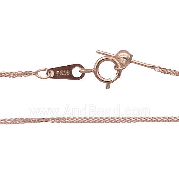 Sterling Silver Necklace Chain Rose Gold