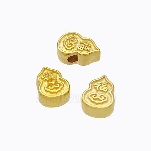 925 Sterling Silver Gourd Beads Luckyfu Gold Plated