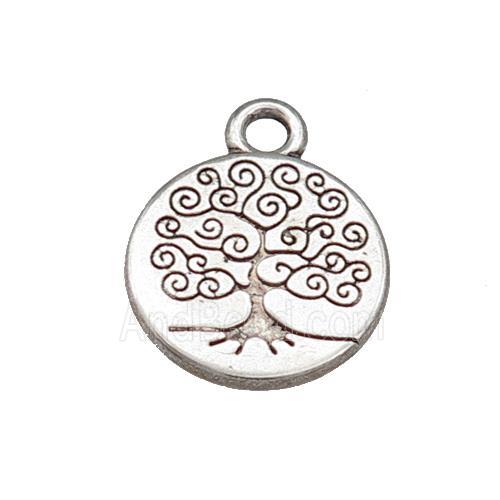 Tibetan Style Zinc Charms Pendant Tree Of Life Antique Silver