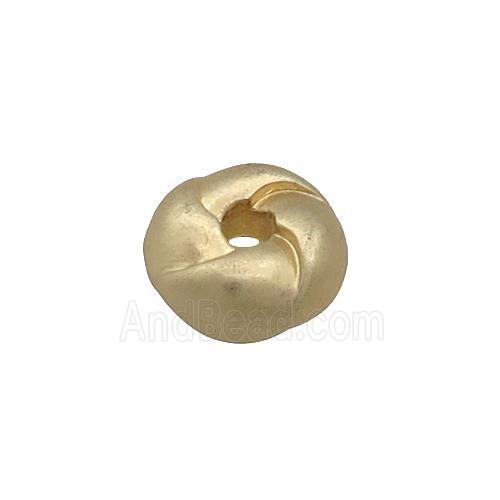 Tibetan Style Zinc Rondelle Beads Hot Wheels Duck Gold