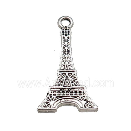 Tibetan Style Zinc Eiffel Tower Charms Pendant Antique Silver