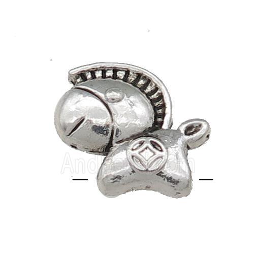 Tibetan Style Zinc Donkey Pendant Antique Silver