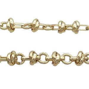 Copper Chain Gold Plated, approx 8mm