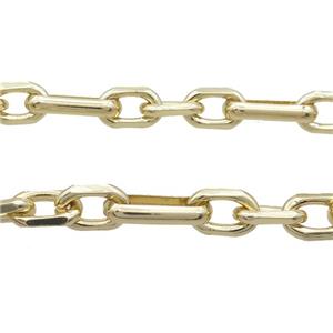 Copper Chain Gold Plated, approx 10-16mm, 11-22mm