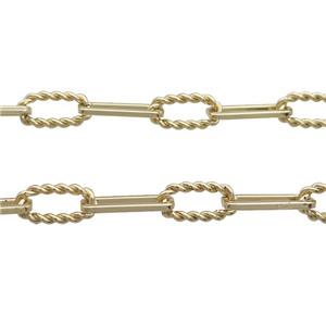 Copper Chain Gold Plated, approx 8-17mm, 7-19mm