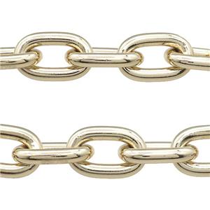 Aluminium Rolo Chain Gold Plated, approx 25-40mm