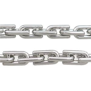 Alloy Chain Platinum Plated, approx 10-18mm