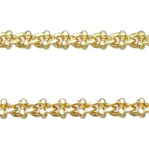 Copper Chain Gold Plated, approx 3mm