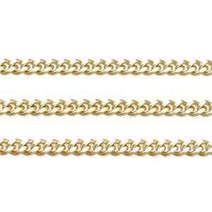 copper chain, gold plated, approx 2.8mm