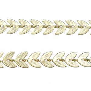 Copper Chain Gold Plated, approx 5x7mm