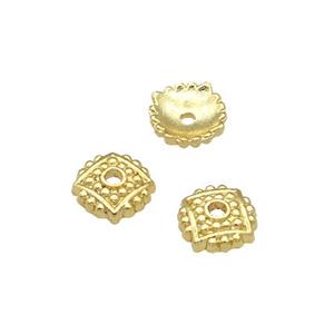 Copper BeadCaps Unfaded Gold Plated, approx 8mm