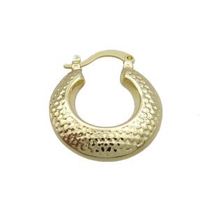 Copper Latchback Earring Gold Plated, approx 22mm