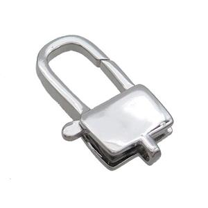 Copper Lobster Clasp Lock Platinum Plated, approx 15-25mm