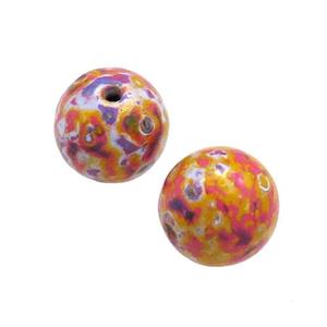 Wood Beads Multicolor Painted Smooth Round, approx 11mm dia