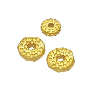 Copper Heishi Spacer Beads Lotus Gold Plated, approx 6mm