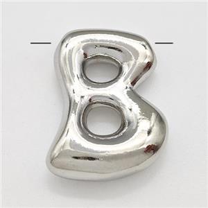 Copper Letter-B Pendant Platinum Plated, approx 15-21mm