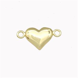 Copper Heart Connector Gold Plated, approx 9-11mm