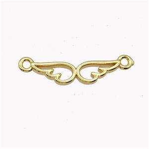 Copper Angel Wings Connector Gold Plated, approx 4.5-17mm