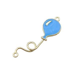 copper ballon pendant, enameled, gold plated, approx 9-30mm