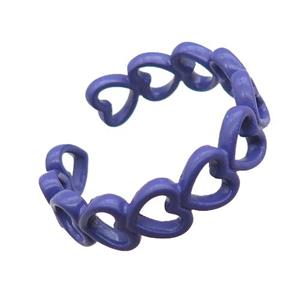copper rings with lavender lacquered, approx 6mm, 18mm dia