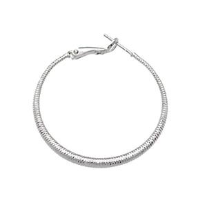 copper Hoop Earring, platinum plated, approx 30mm dia