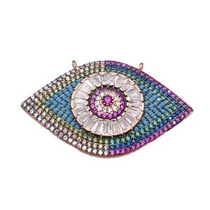 copper Eye pendant pave zircon, rose gold, approx 25-40mm